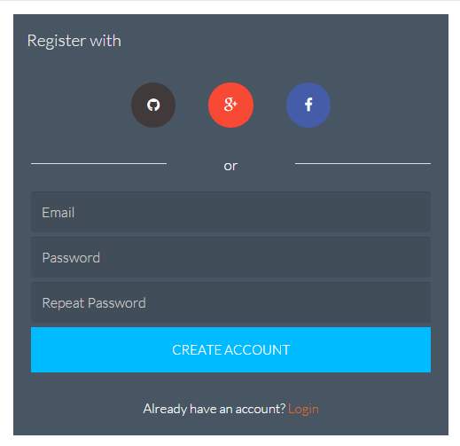 Bootstrap Login With Registration